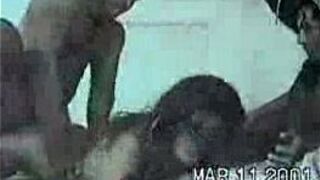 Amateur Group Sex - 4 guys 1 girl porn video